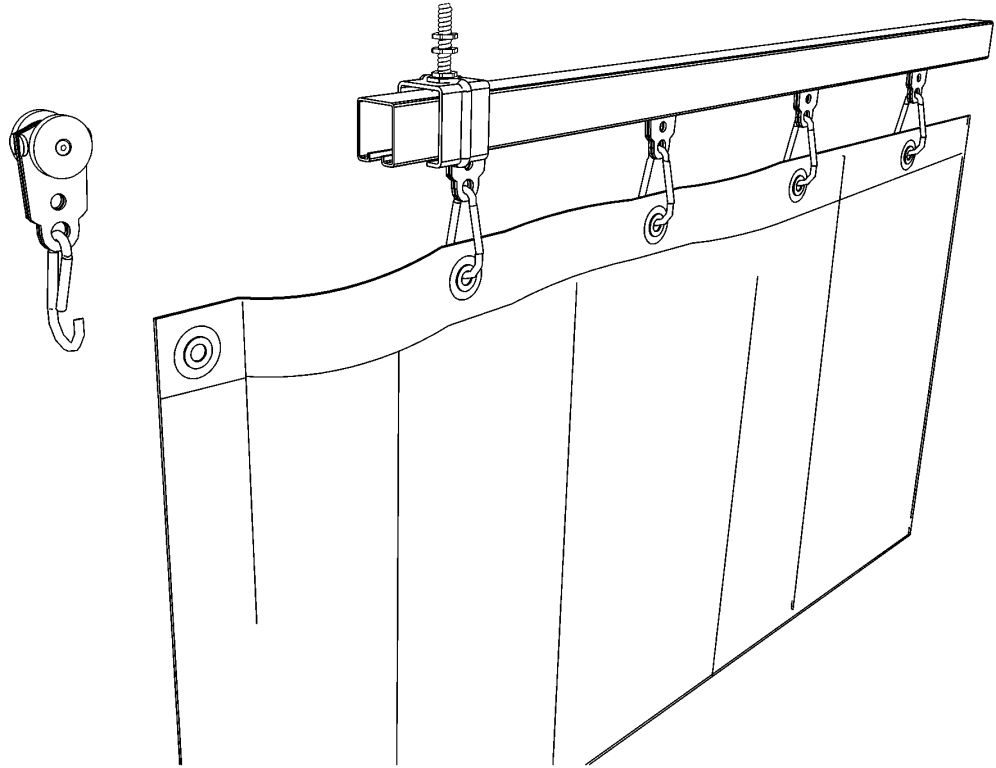 Verschuifbaar met Rails voor Gordijnen - Protection