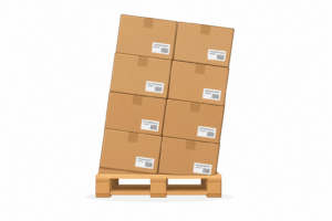 pallet met scheve lading